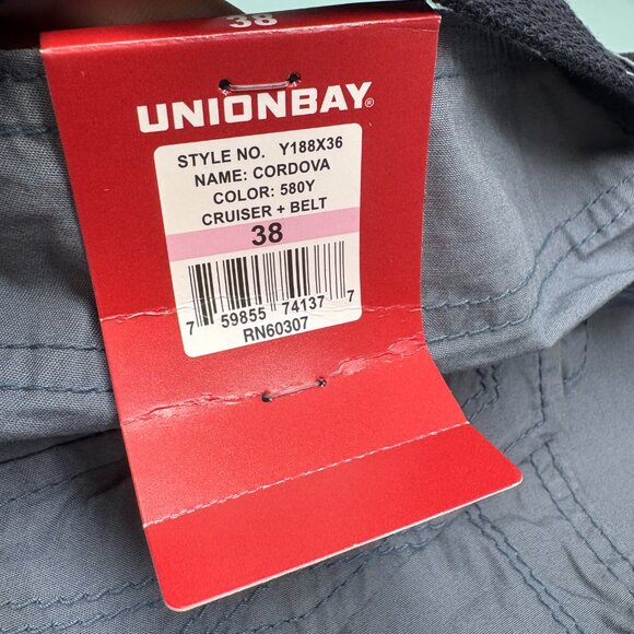 Union Bay Cargo Messenger Belted Shorts Men's size 38 - Picture 11 of 11